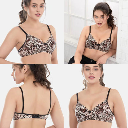 Minimizer Bra - Soft Malai Fabric with Printed Pattern