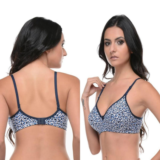 Minimizer Bra - Soft Malai Fabric with Printed Pattern