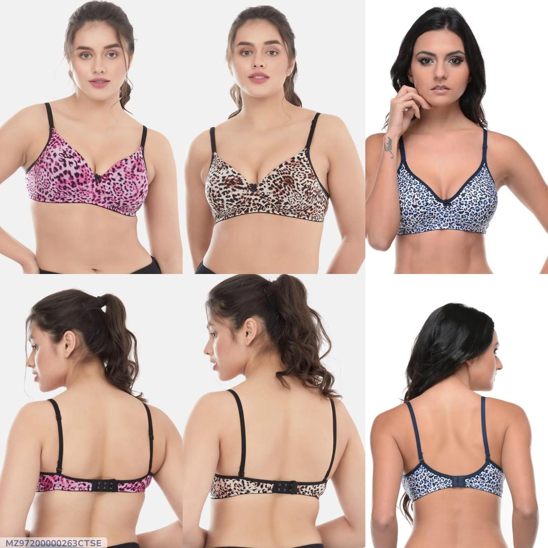 Minimizer Bra - Soft Malai Fabric with Printed Pattern