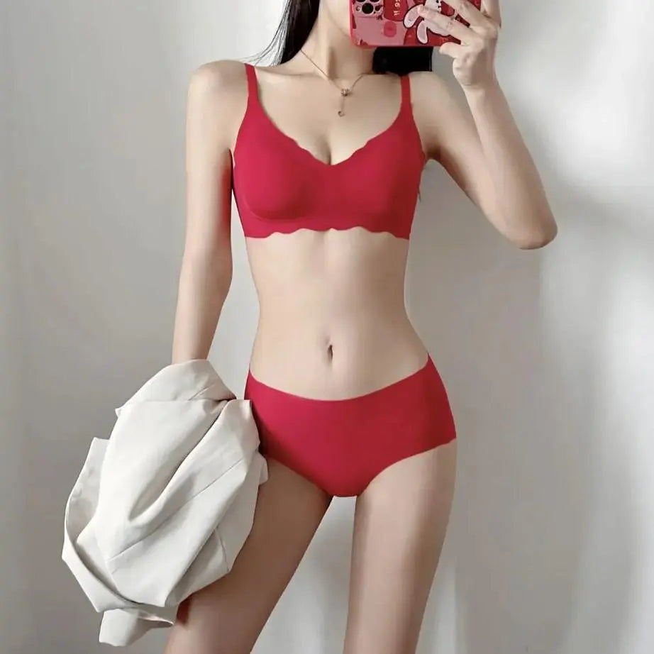 Women Push-Up Padded Bra with Red Crystal Detailing - Maroon Malai The Max Mall