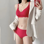 Women Push-Up Padded Bra with Red Crystal Detailing - Maroon Malai The Max Mall