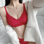 Women Push-Up Padded Bra with Red Crystal Detailing - Maroon Malai The Max Mall