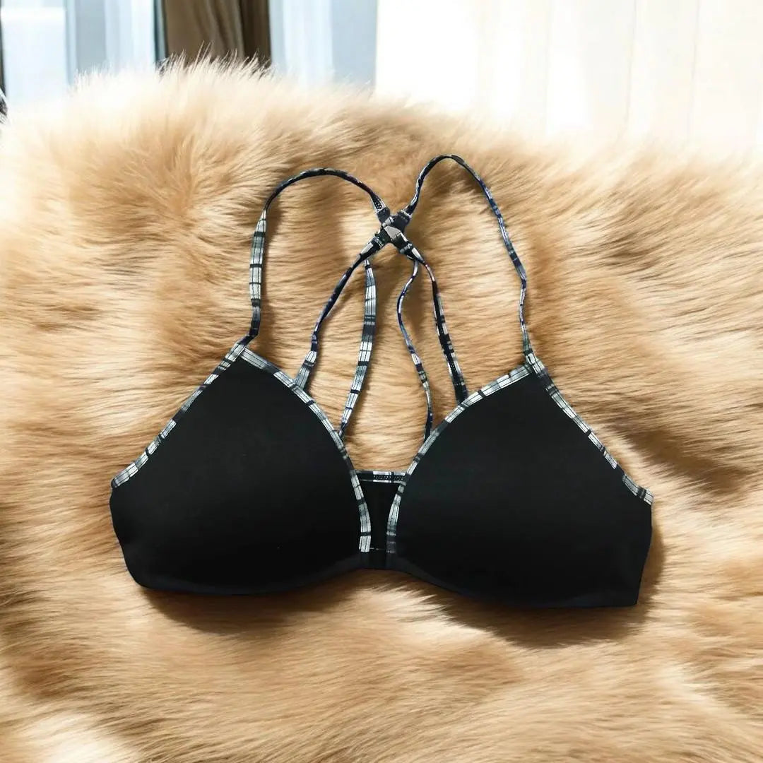 Women Front Button Bra with Double Crisscross Straps - White Jersey The Max Mall