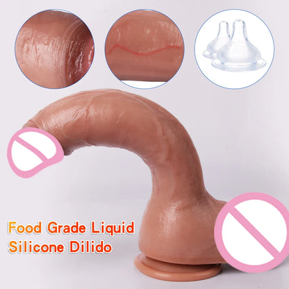 Realistic Silicone Dildo with Suction Cup