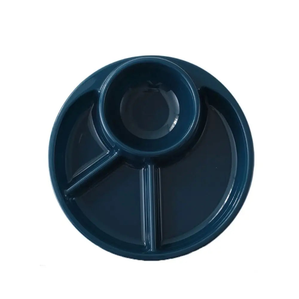 Round Dinner Divided Plates 4 Grids