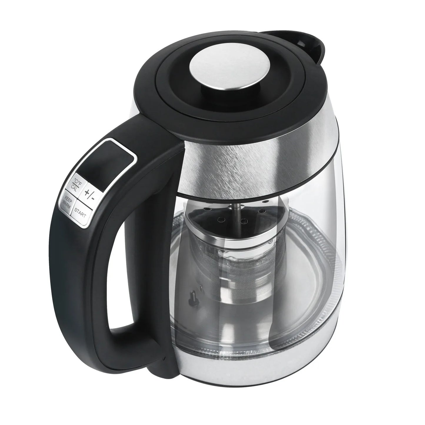 Stainless Steel Borosilicate Glass Blue Light 1500W Hot Water Tea Kettle