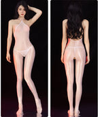 Sexy Backless Open Crotch Jumpsuit Ultra-thin The Max Mall