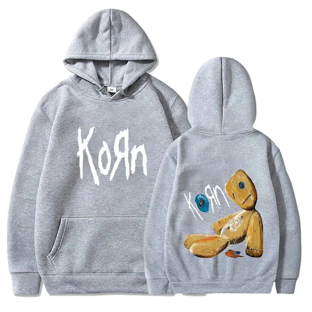 Men's Casual Print Hoodie - Fleece Lined O-Neck Pullover