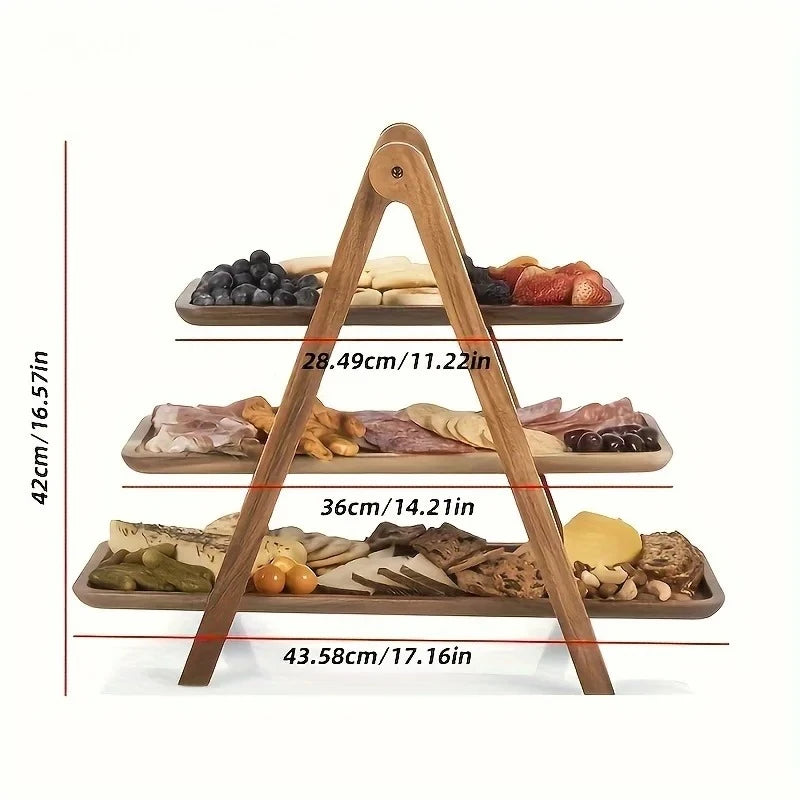 3 Tier Serving Tray Three Tiered Cupcake Stand Rectangle
