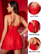 Elegant Lace Babydoll Nightgown