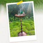 Outdoor Bird Bath - Iron Round Base Garden Feeder The Max Mall