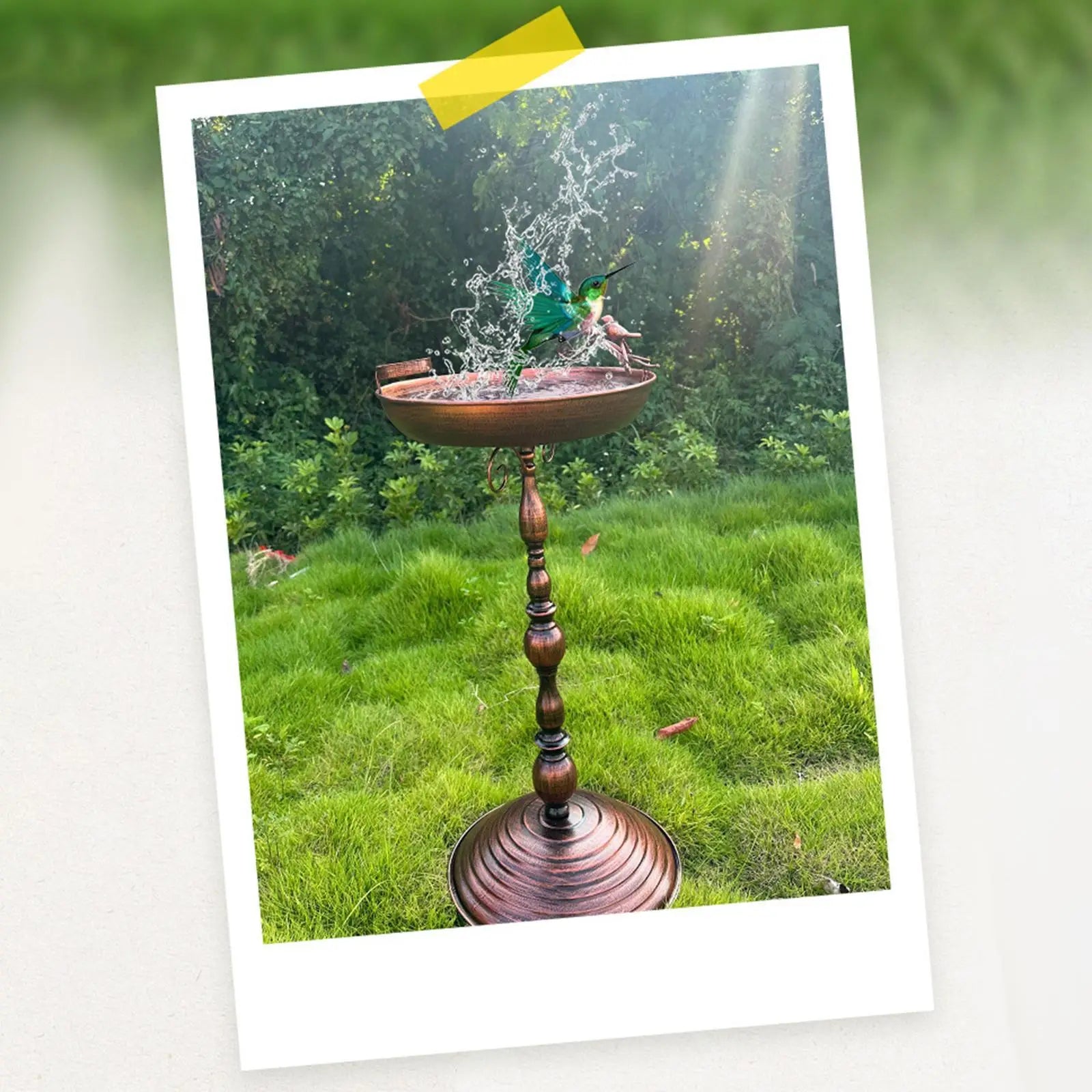 Outdoor Bird Bath - Iron Round Base Garden Feeder The Max Mall
