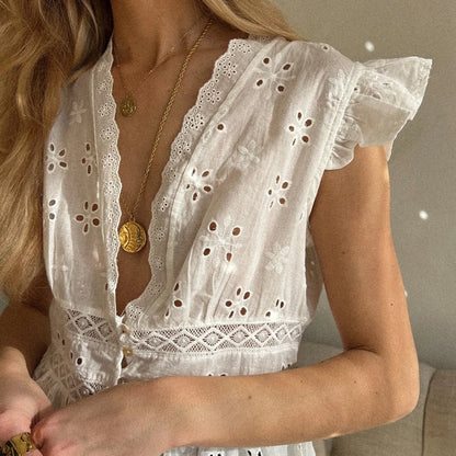 hirigin Streetwear Tank Top - Ruffle Detail