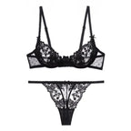 Seamless Push-Up Plunge Bra Set