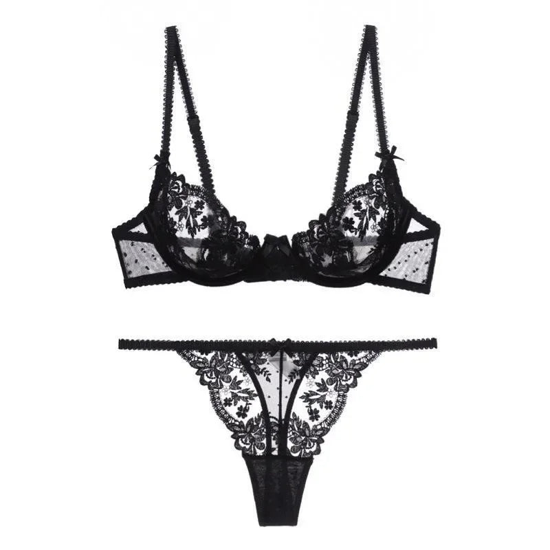 Seamless Push-Up Plunge Bra Set