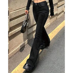 Women's Straight Denim Jeans - Mid Waist Distressed The Max Mall