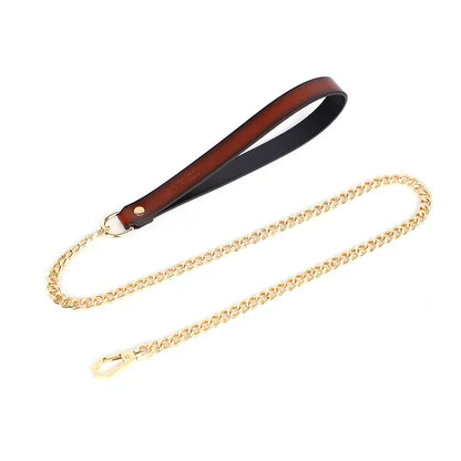 Adult Games Genuine Leather Series Slave Bed Neck Restraint Belt Strap