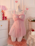 Elegant Lace Babydoll Set