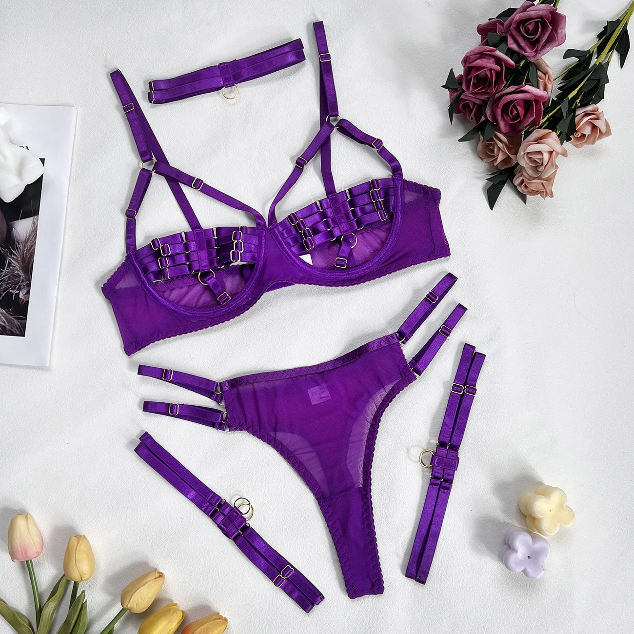 Sexy Lingerie Naked Women Without Censorship 5-Piece Sexy Costume