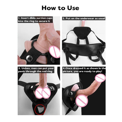 Strap On Dildo Harness Shorts for Lesbian Gay Wearable Dildo Pants for Women Couples