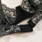 Krasapt Floral Embroidery Bustier Set