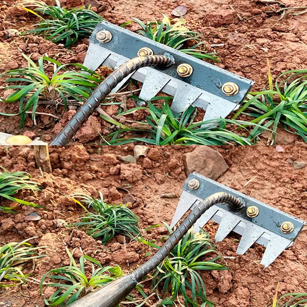 KITPIPI Carbon Steel Garden Rake