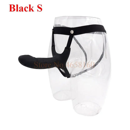 Full Silicone Strappy Hollow Penis Extender Strapon Dildo