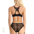 Butterfly Bra Brief Sets Detachable Double Straps Underwear
