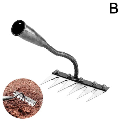 KITPIPI Carbon Steel Garden Rake