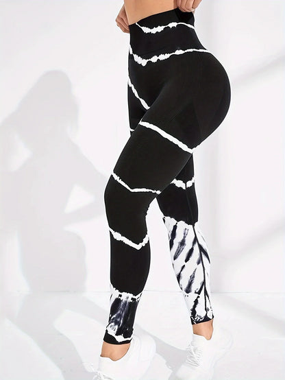 Women's Tie-Dye High Waist Calf Pants