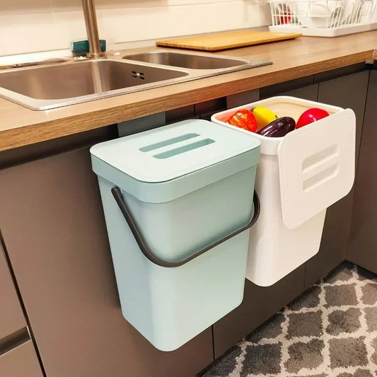 Kitchen Waste Bin Household Countertop Container with Lid for Rubbish Composter