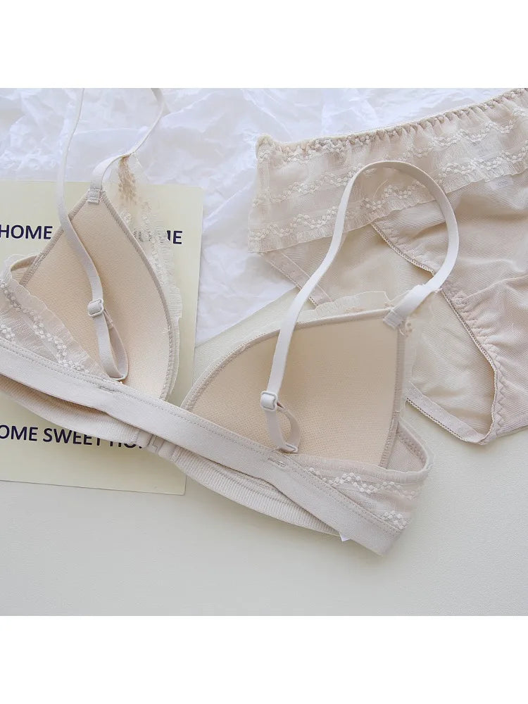 Push-Up Triangle Cup Bra Set