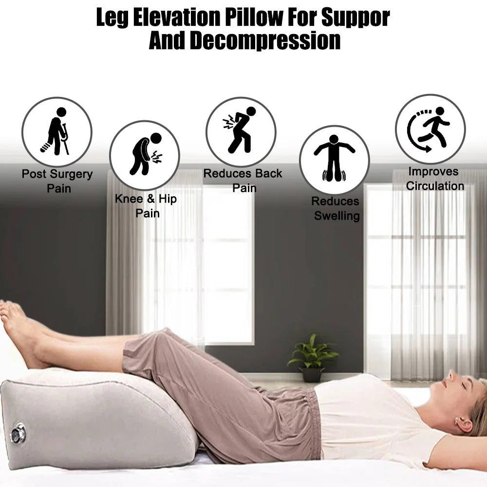 Inflatable Leg Pillow Wedge Pillow Knee Cushion For Travel