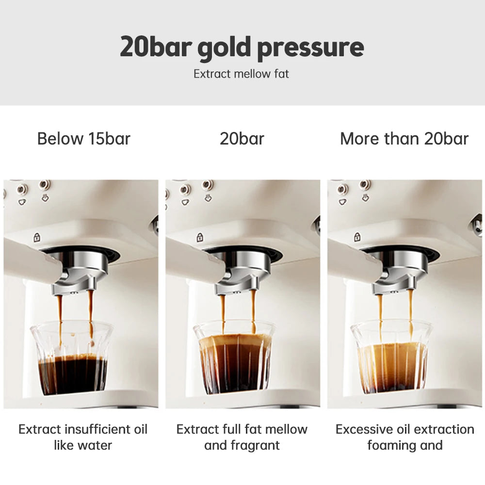 Coffee Maker 1050W 1.5L Large Capacity Semi Automatic