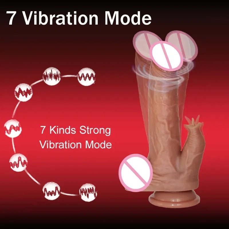 Heating Thrusting dildo Vibrator with Suction Cup