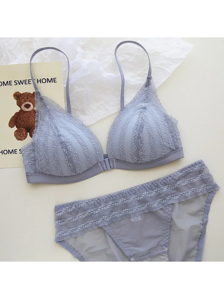 Push-Up Triangle Cup Bra Set
