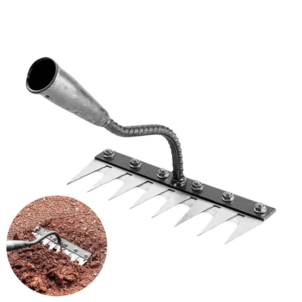 KITPIPI Carbon Steel Garden Rake