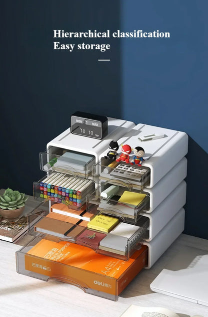 Plastic Box Desktop Organizer Drawer Makeup Storage
