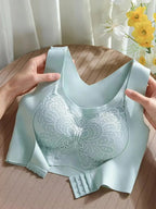 Seamless Push-Up Padded Bra with Lace Detail
