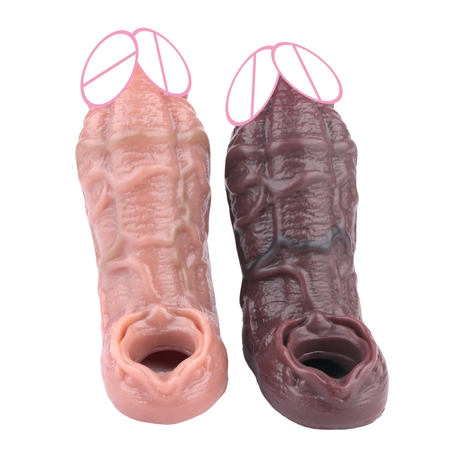 5 Styles Adult Men Penis Sleeve With Anti-drop Silicone Dick Extender