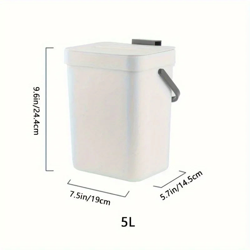 Kitchen Waste Bin Household Countertop Container with Lid for Rubbish Composter