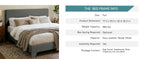 Upholstered Bed Frame with Adjustable Headboard HOOMIC