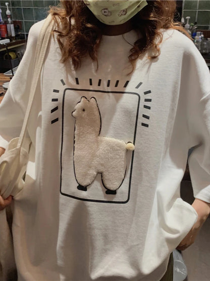 Baggy All-match T-shirts Women Casual Summer Korean Fashion