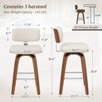 GUANGBAI Swivel Counter Height Bar Stools GUANGBAI