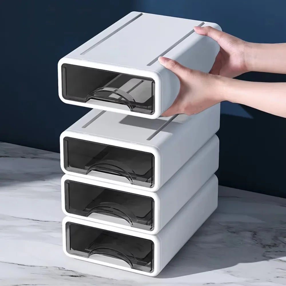 Plastic Box Desktop Organizer Drawer Makeup Storage