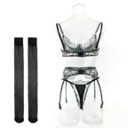 Krasapt Floral Embroidery Bustier Set