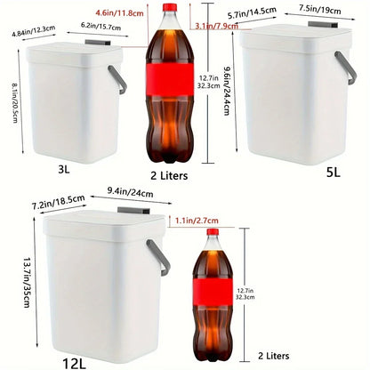 Kitchen Waste Bin Household Countertop Container with Lid for Rubbish Composter