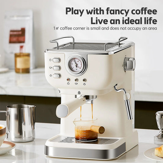 Coffee Maker 1050W 1.5L Large Capacity Semi Automatic