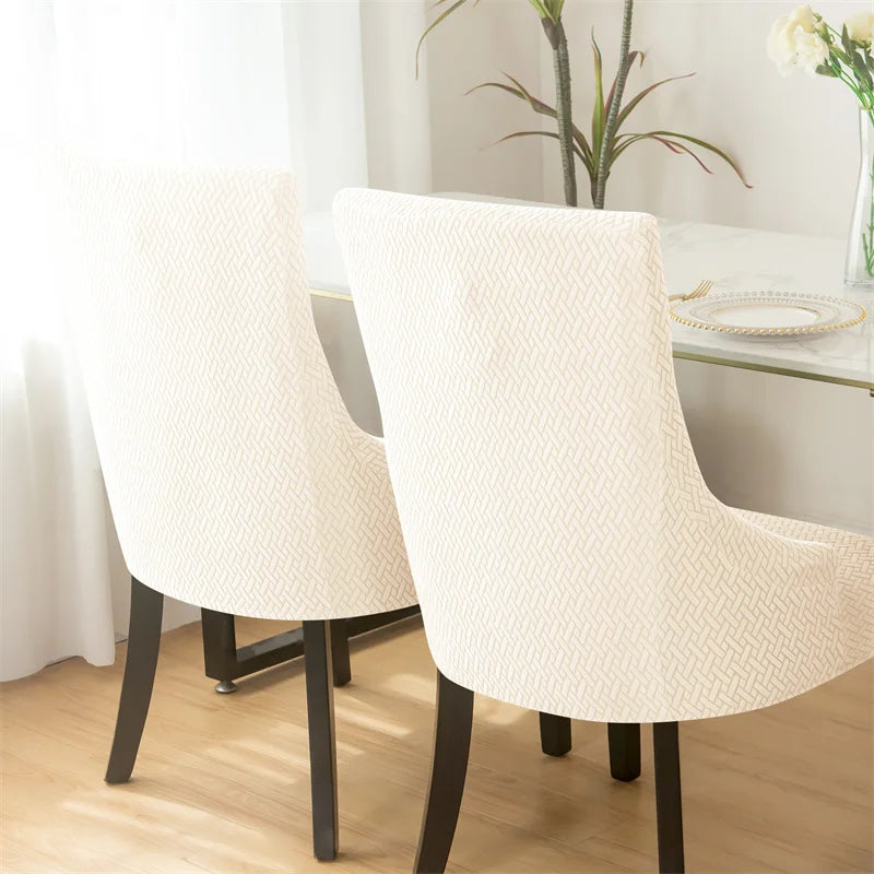 Yupartex Stretch Chair Cover - Jacquard Spandex Slipcover
