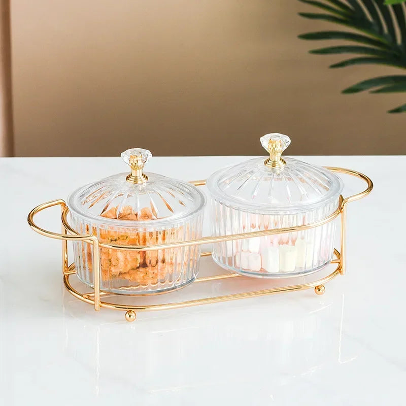 Serving Platter Glasses Bowl With Lid
